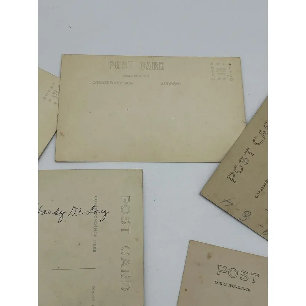 Antique Real Photo Postcard Lot of 6 RPPC Baby Car Snapshot Postcards 1910-20s?